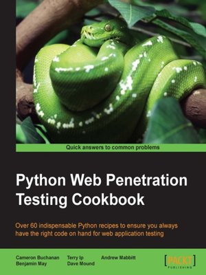cover image of Python Web Penetration Testing Cookbook